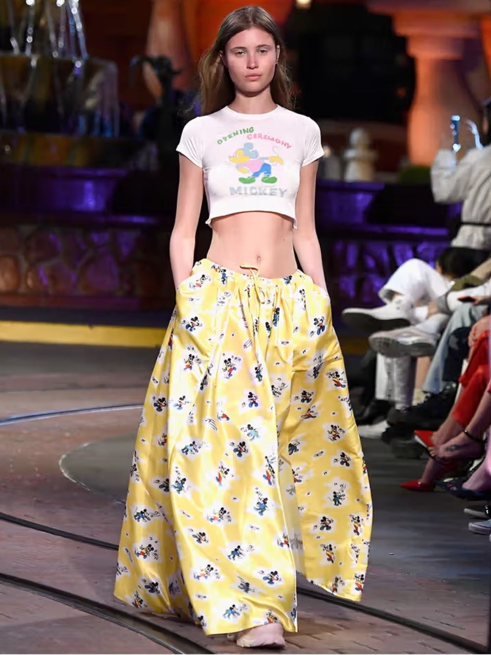 Disney x Opening Ceremony Micky-Print Full Circle Skirt with tags